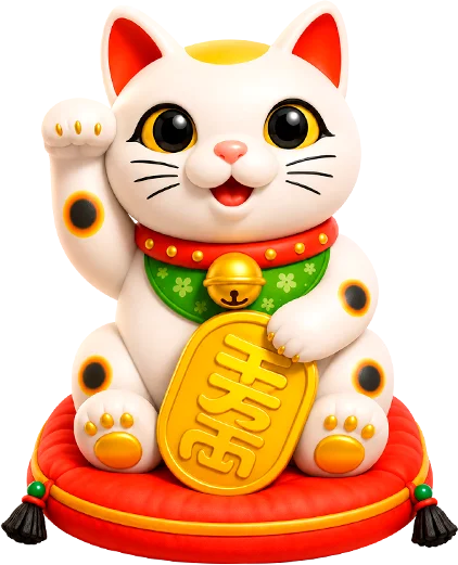 Maneki-neko, o gato da sorte, mascote de Pachinko 3